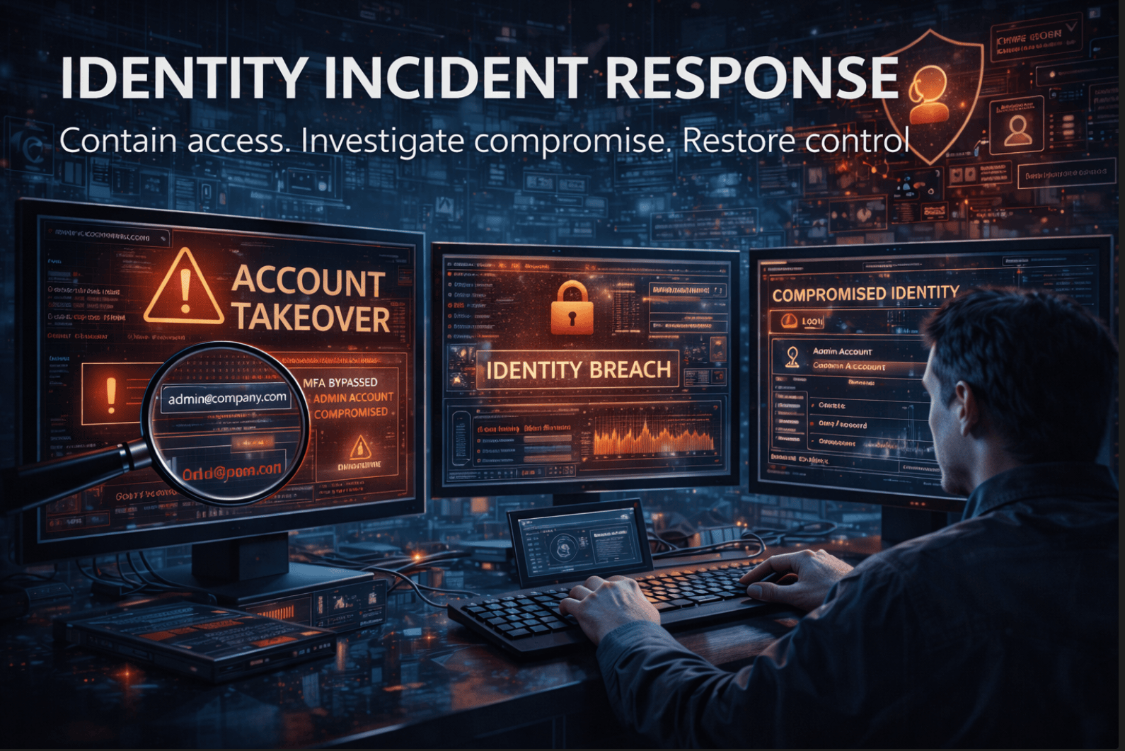 Identity incident response for account takeover and admin compromise in cloud identity platforms