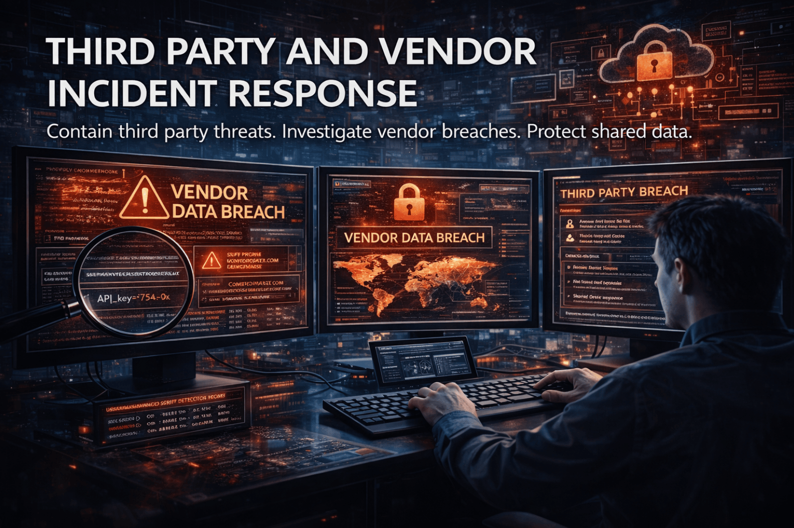 Third party and vendor incident response showing investigation of a vendor breach and supply chain security incident
